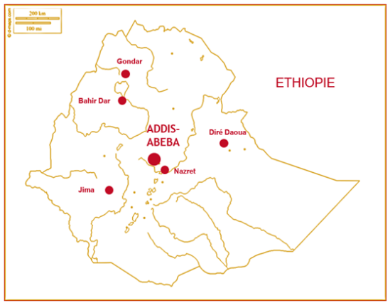Carte Éthiopie